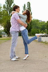 Image showing Couple of playful young people