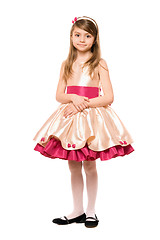 Image showing Beautiful little lady in a dress