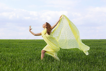 Image showing Cute expressive young woman