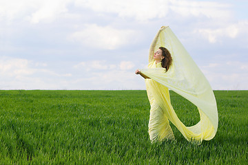 Image showing Lovely expressive young woman