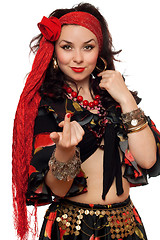 Image showing Portrait of gorgeous gypsy woman