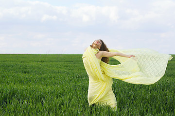 Image showing Nice expressive young woman