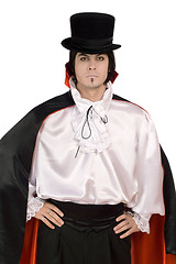 Image showing man in a suit of Count Dracula