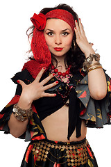 Image showing Portrait of sensual gypsy woman