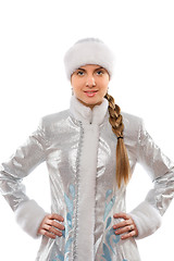 Image showing Portrait of a smiling attractive Snow Maiden