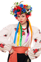 Image showing girl in the Ukrainian national clothes