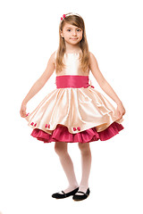 Image showing Attractive little lady in a dress