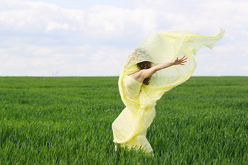 Image showing Perfect expressive young woman