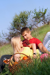 Image showing Beautiful blonde and young man