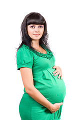 Image showing Portrait of a pregnant young woman