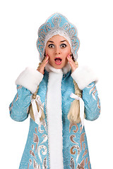 Image showing Portrait of a frightened Snow Maiden