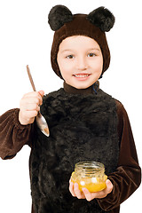 Image showing Boy dressed as bear