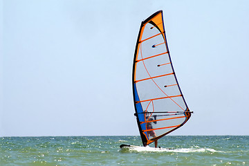 Image showing windsurfer on the sea