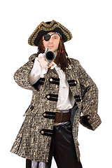 Image showing Portrait of man in a pirate costume