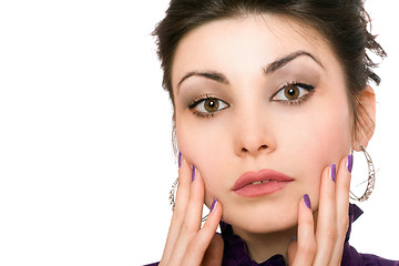 Image showing Closeup portrait of attractive young woman