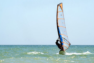 Image showing windsurfer on the sea surface