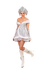 Image showing Sexy young woman dressed as Snow Maiden