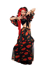 Image showing Expressive gypsy woman