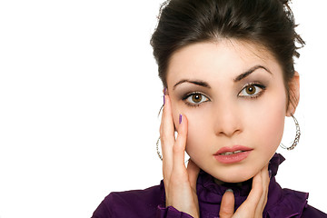 Image showing Closeup portrait of beautiful young woman