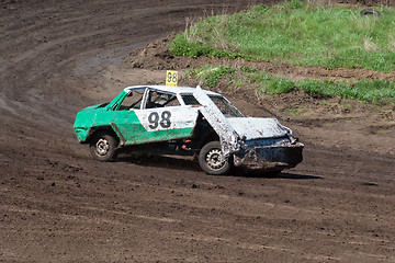 Image showing Race for survival. Broken car