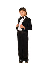 Image showing Little boy in a tuxedo