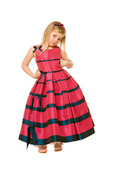 Image showing blond girl in a long dress