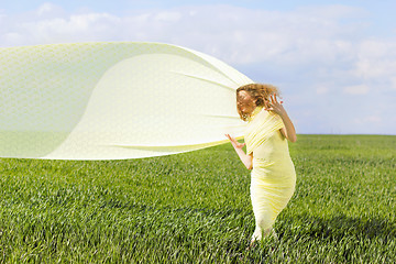 Image showing Expressive gorgeous young woman