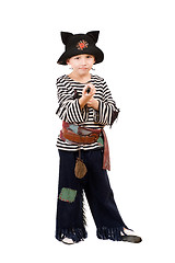 Image showing Little boy dressed as a pirate