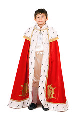 Image showing Boy dressed as a king. Isolated