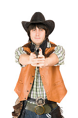 Image showing cowboy with a gun in hands