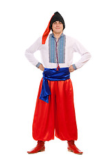 Image showing man in the Ukrainian national costume. Isolated