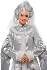 Image showing Portrait of a Snow Maiden. Isolated