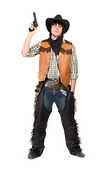 Image showing Cowboy with a gun in hand