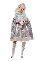 Image showing Smiling Snow Maiden. Isolated