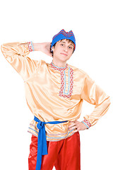 Image showing man in the Russian national costume. Isolated