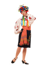 Image showing Woman in the Ukrainian national clothes