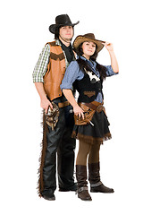 Image showing cowboy and cowgirl