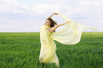 Image showing Attractive expressive young woman