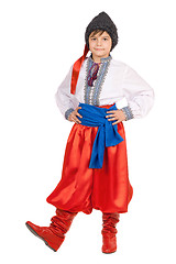 Image showing Boy in the Ukrainian national costume. Isolated