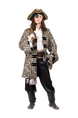 Image showing Man dressed as pirate. Isolated
