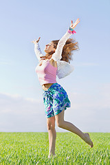 Image showing Happy beautiful young woman