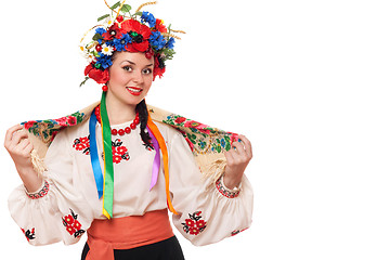 Image showing woman in the Ukrainian national clothes