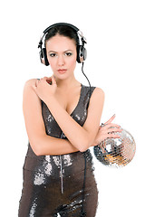 Image showing Attractive young woman in headphones