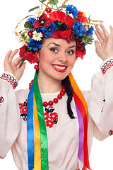 Image showing woman in the Ukrainian national clothes