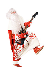 Image showing Ded Moroz plays on broken guitar. Isolated