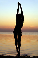 Image showing Silhouette of a girl 