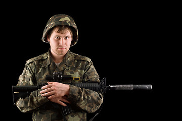 Image showing With a rifle in the hands