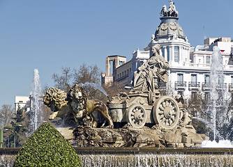 Image showing Cibeles Fountain in Madrid
