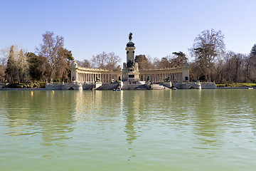 Image showing Monument to Alfonso XII in Parque del Retiro, in Madrid