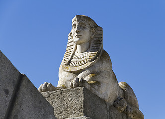 Image showing Egyptian sphinx in Park of the Pleasant Retreat